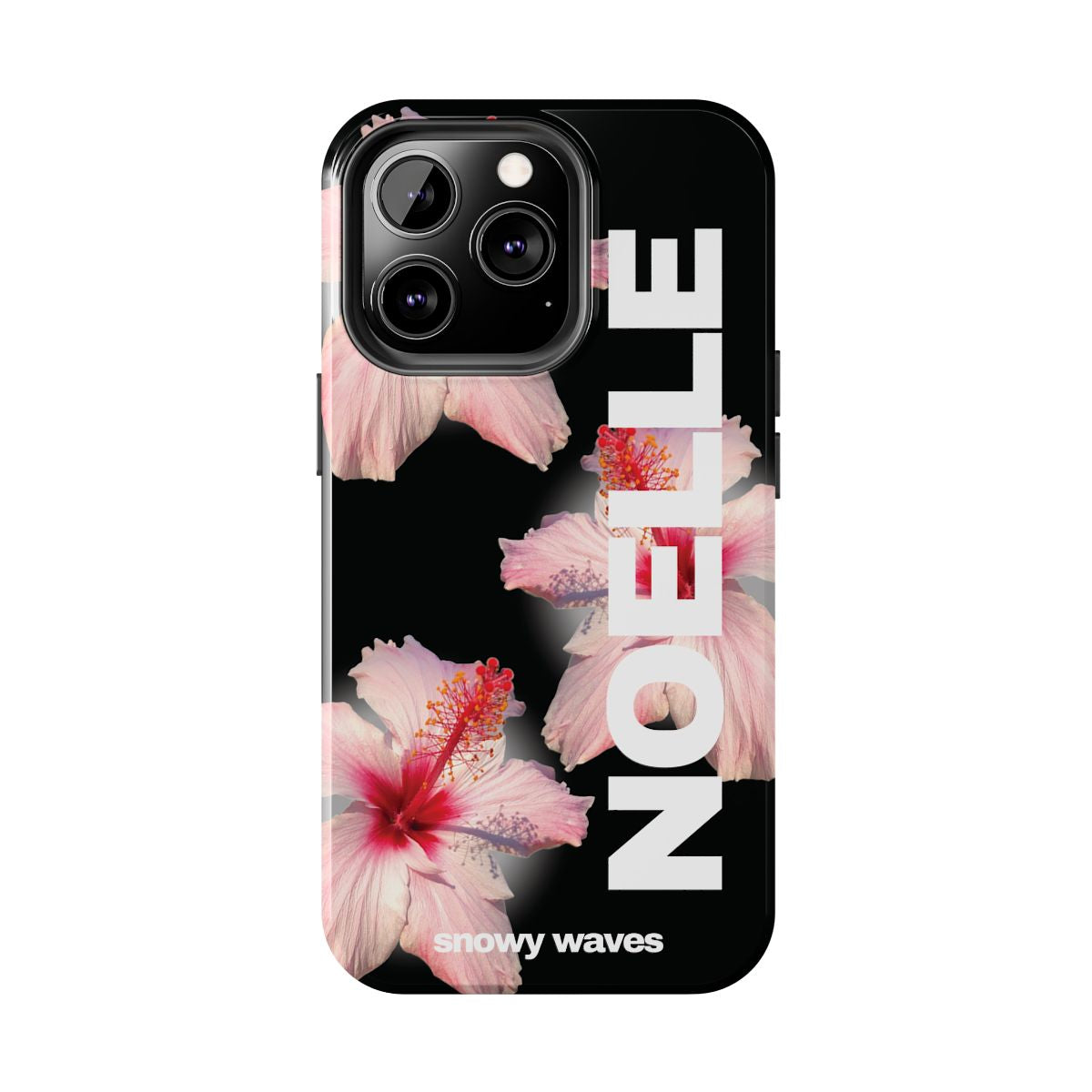 Custom Black Hibiscus Phone Case