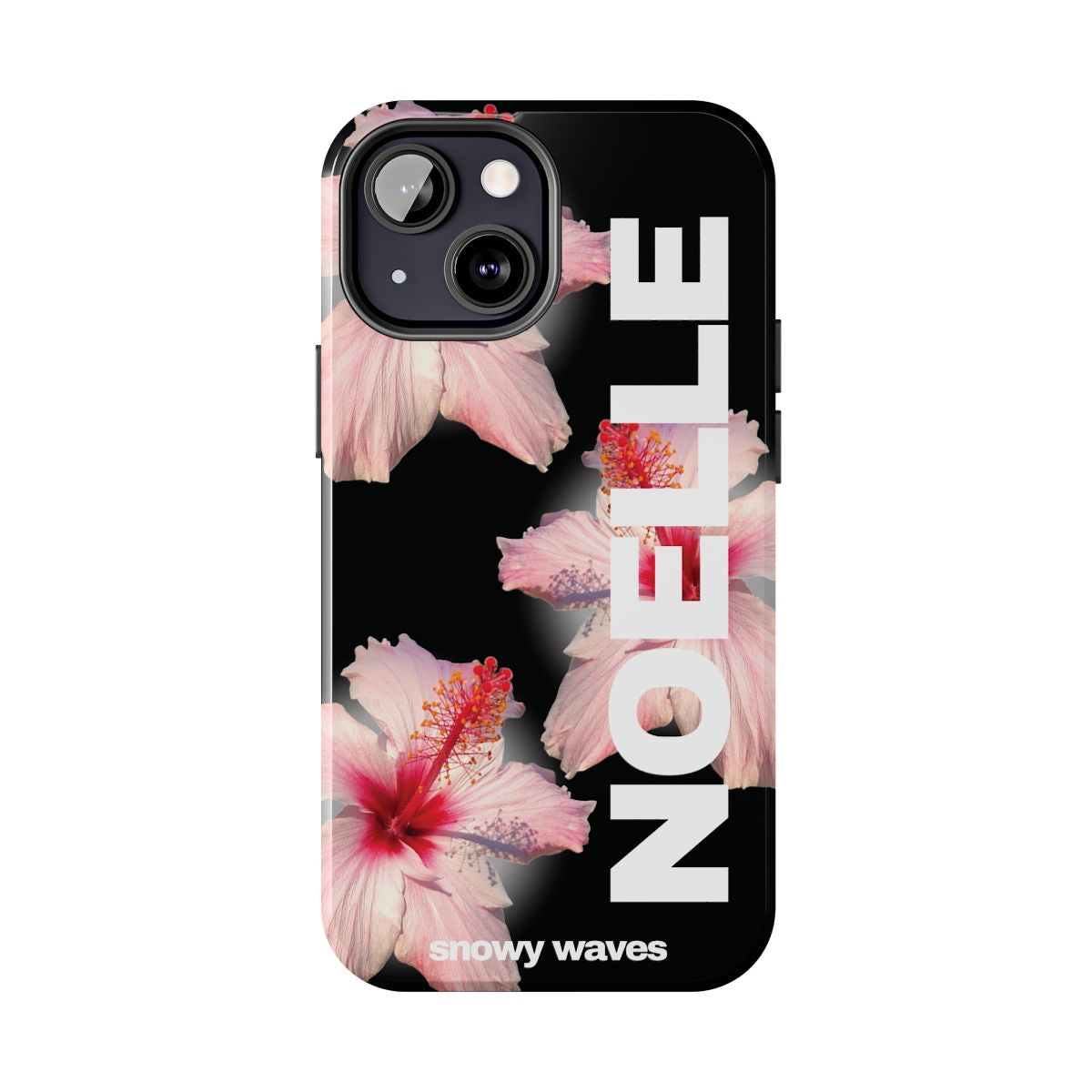 Custom Black Hibiscus Phone Case