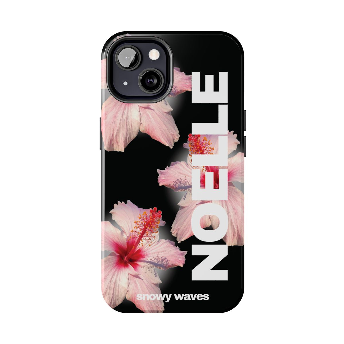 Custom Black Hibiscus Phone Case