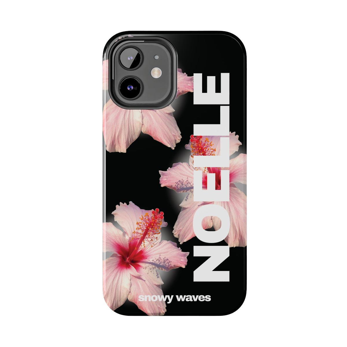 Custom Black Hibiscus Phone Case