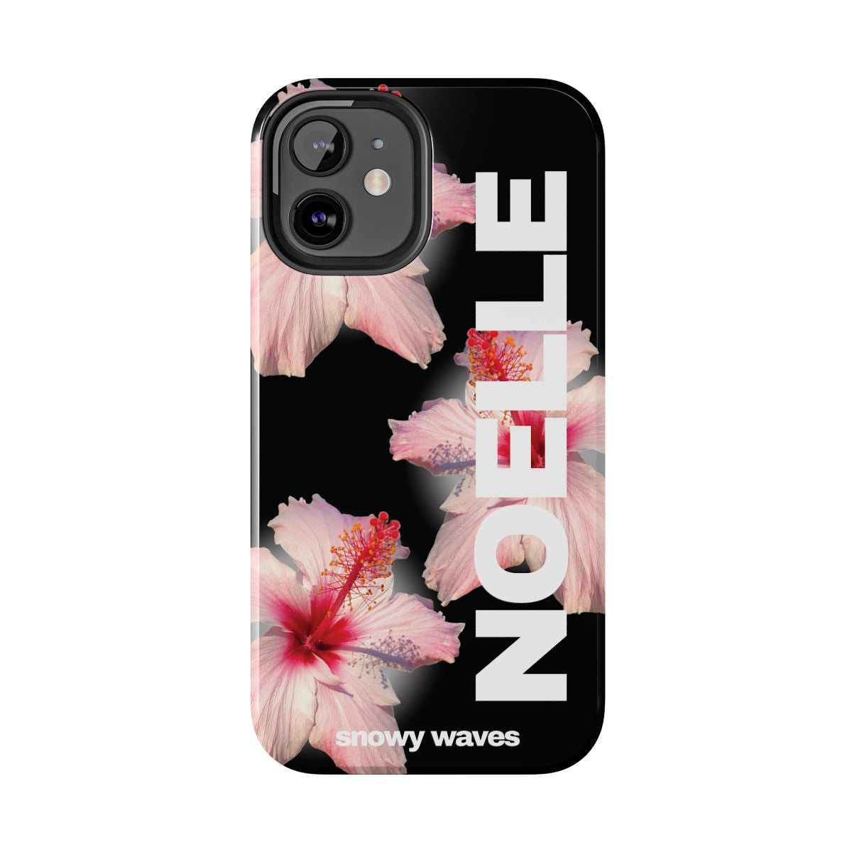 Custom Black Hibiscus Phone Case