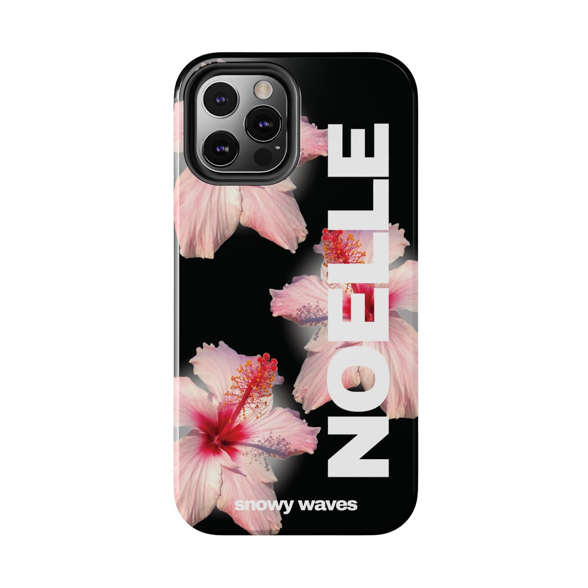 Custom Black Hibiscus Phone Case
