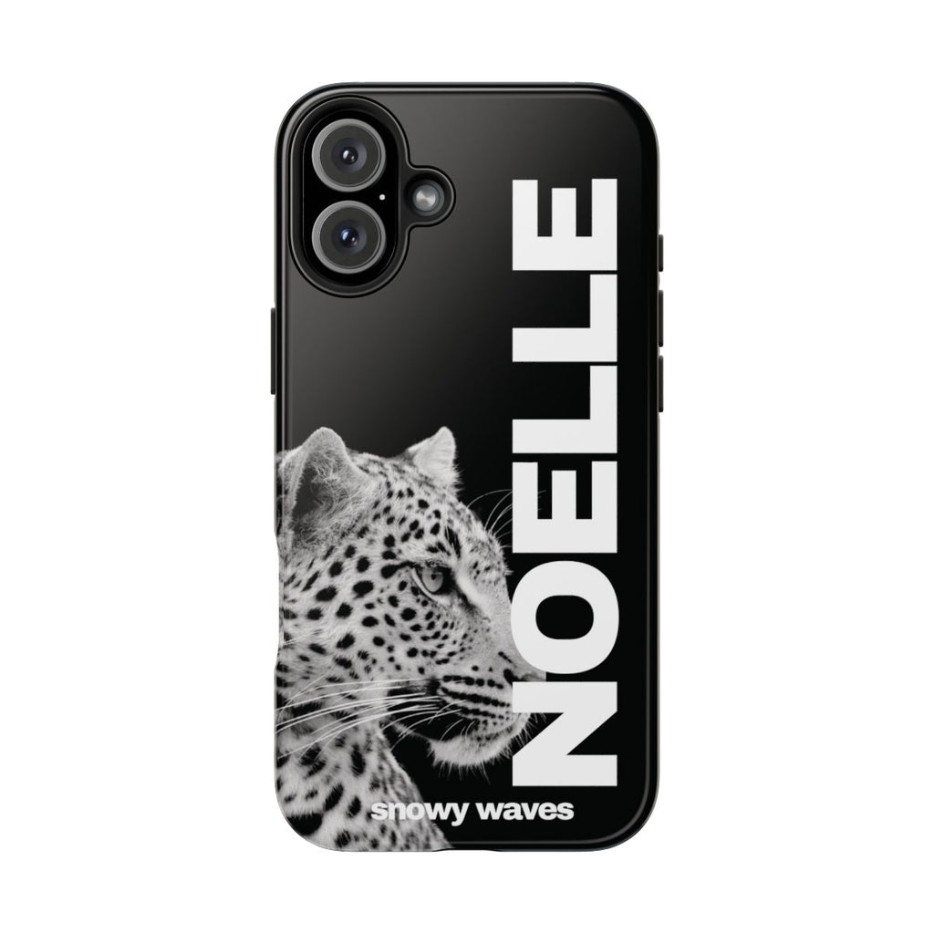 Custom Black And White Leopard Phone Case