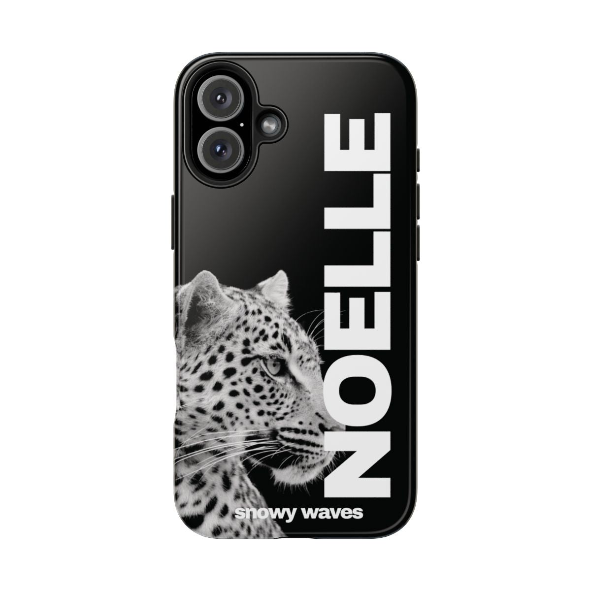 Custom Black And White Leopard Phone Case