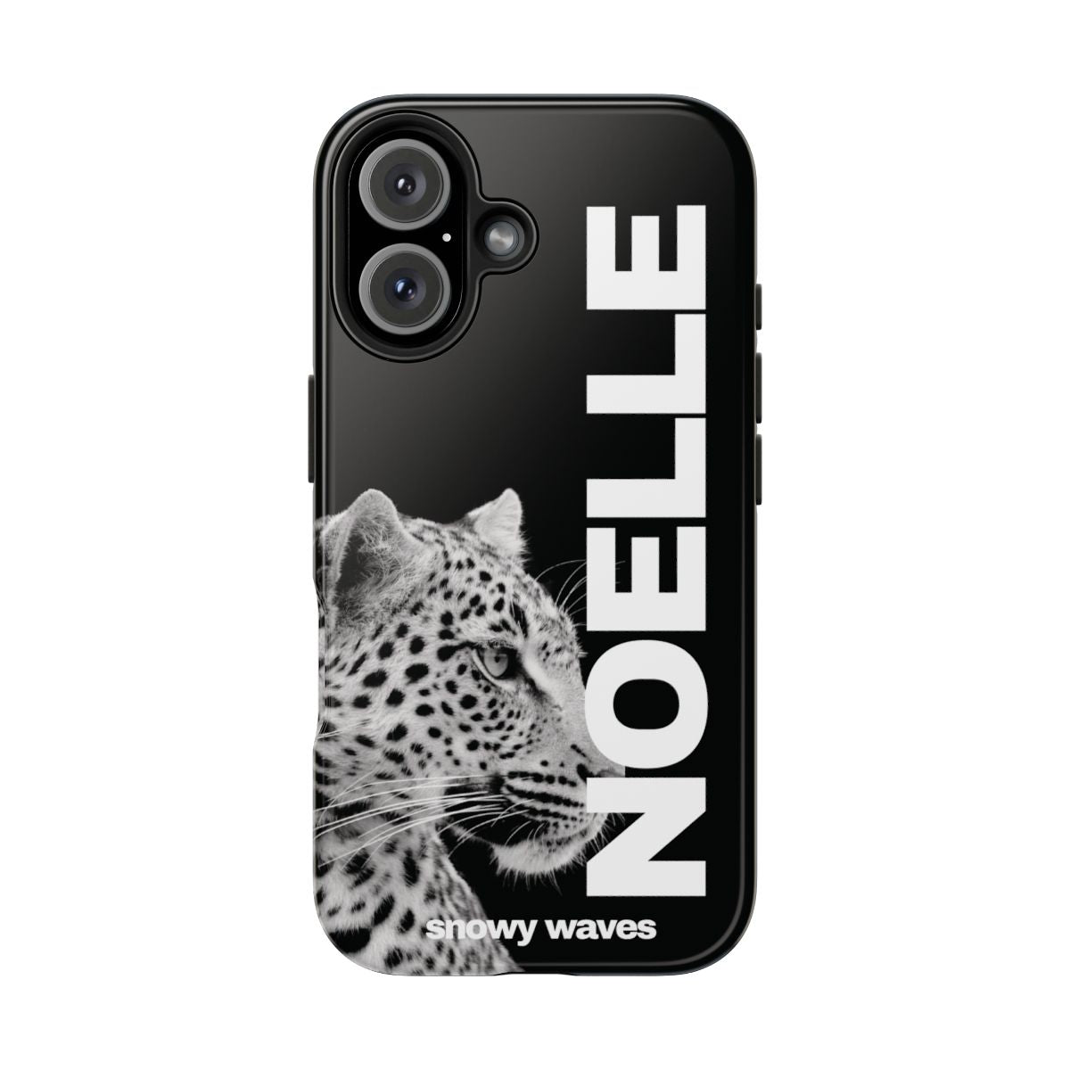 Custom Black And White Leopard Phone Case