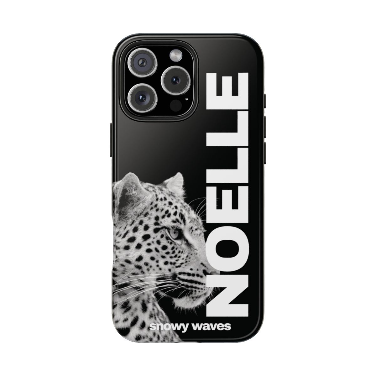 Custom Black And White Leopard Phone Case