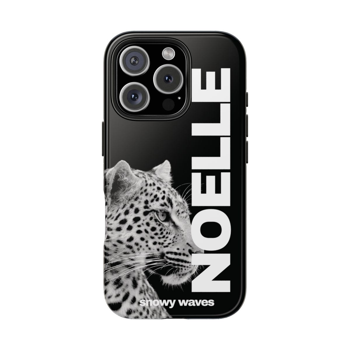 Custom Black And White Leopard Phone Case