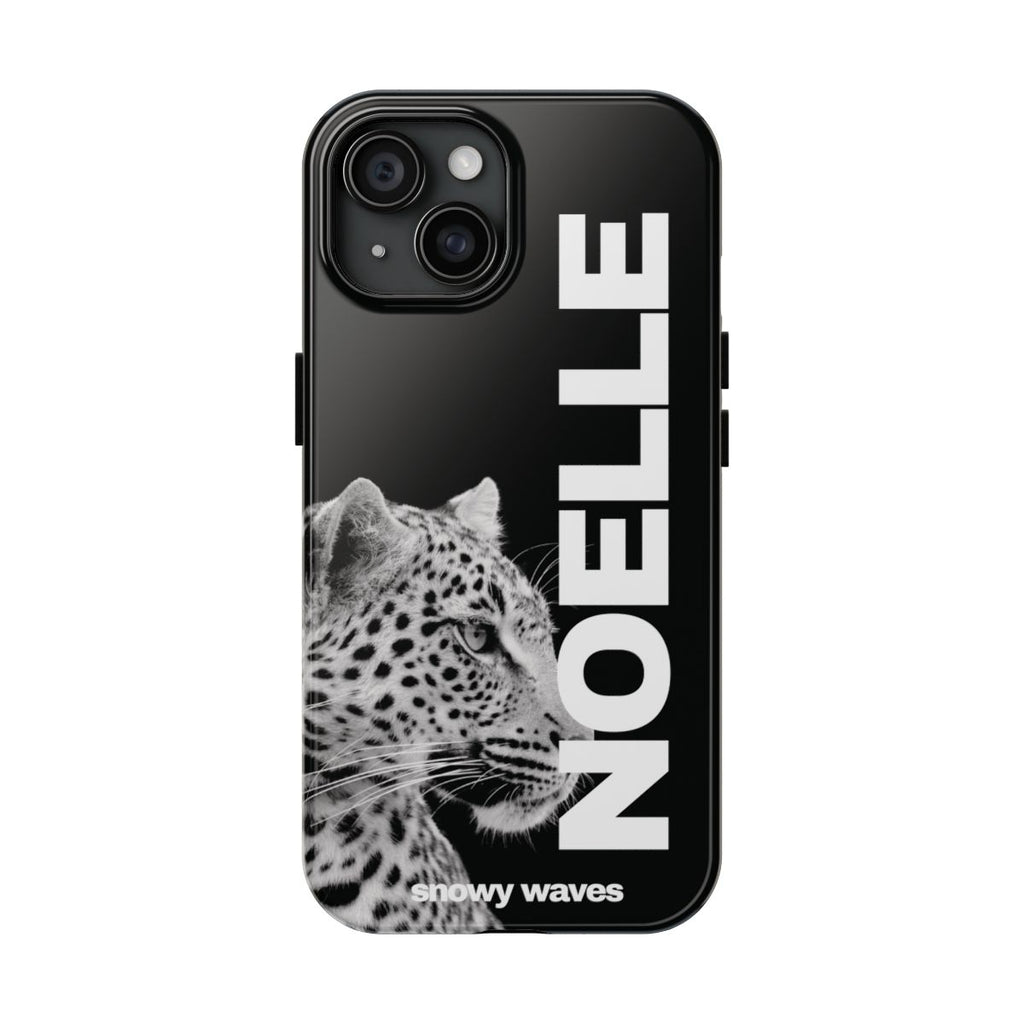 Custom Black And White Leopard Phone Case