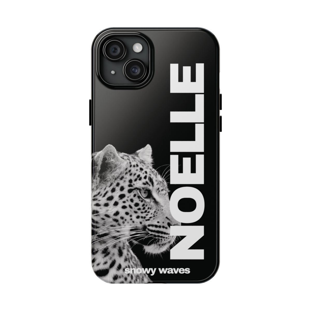 Custom Black And White Leopard Phone Case