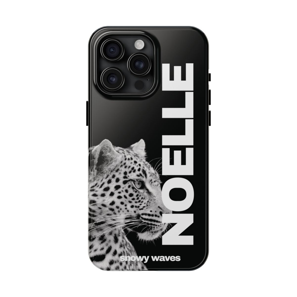 Custom Black And White Leopard Phone Case