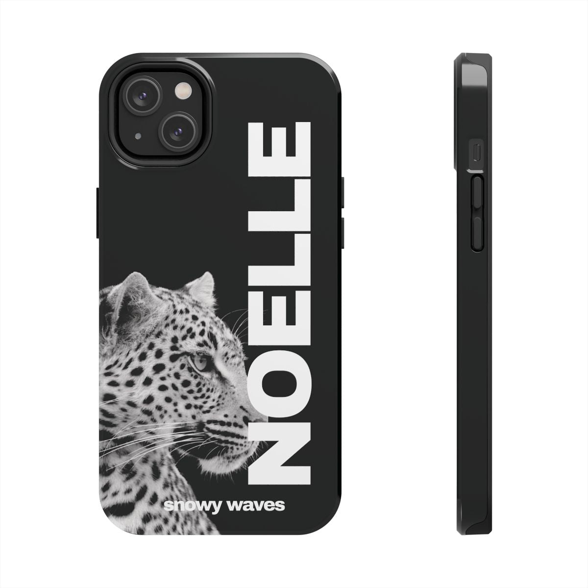 Custom Black And White Leopard Phone Case
