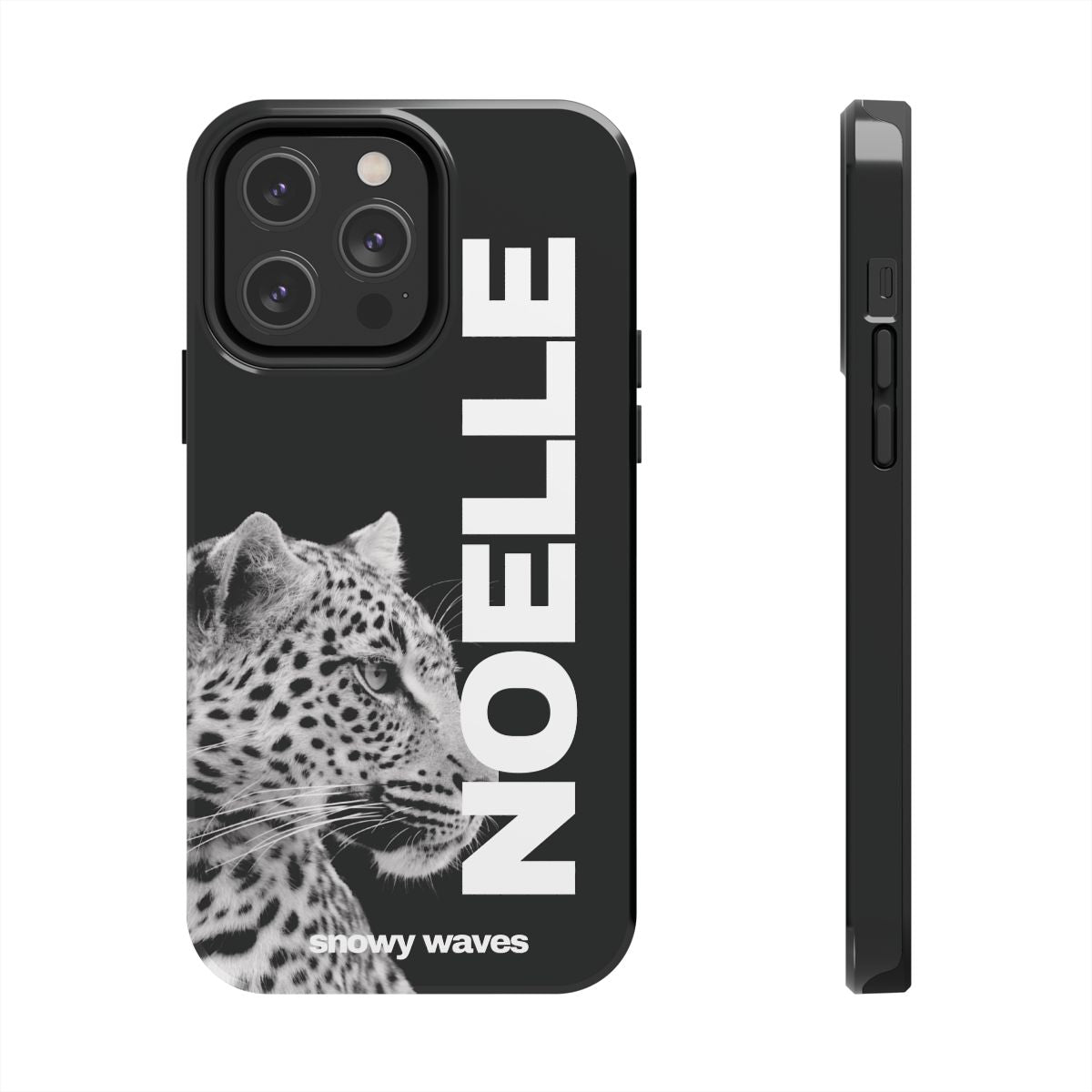 Custom Black And White Leopard Phone Case