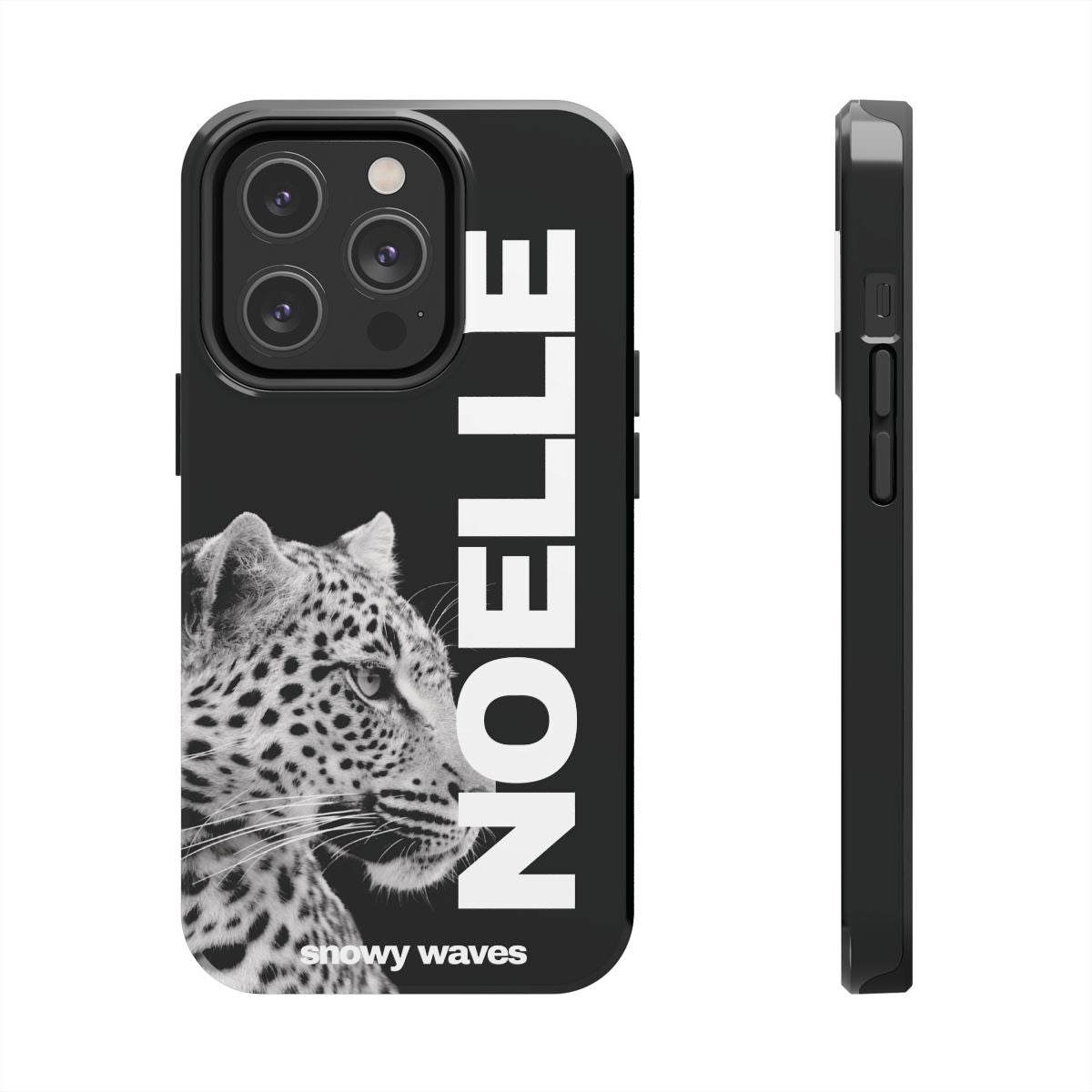 Custom Black And White Leopard Phone Case