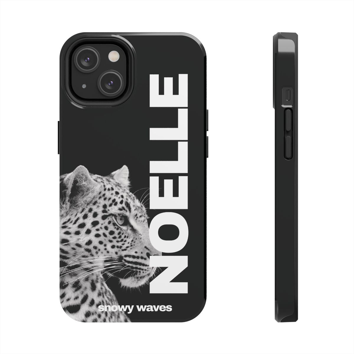 Custom Black And White Leopard Phone Case