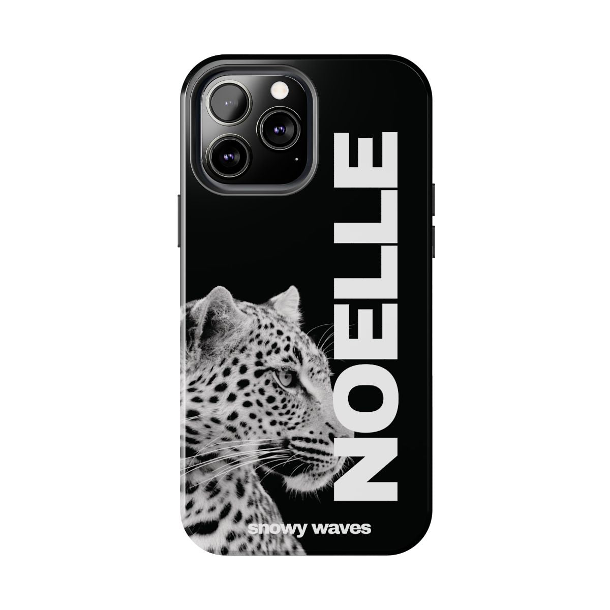 Custom Black And White Leopard Phone Case