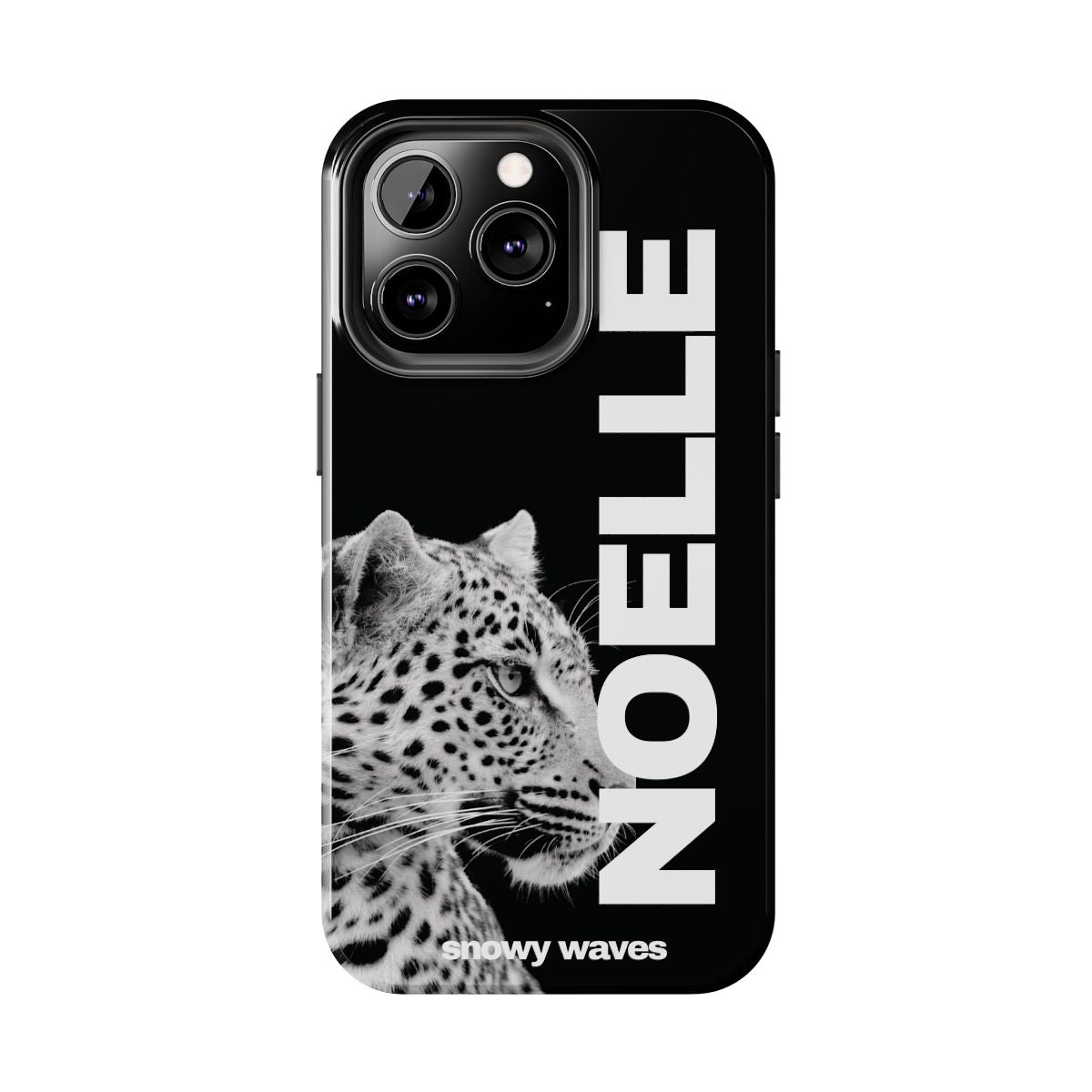 Custom Black And White Leopard Phone Case
