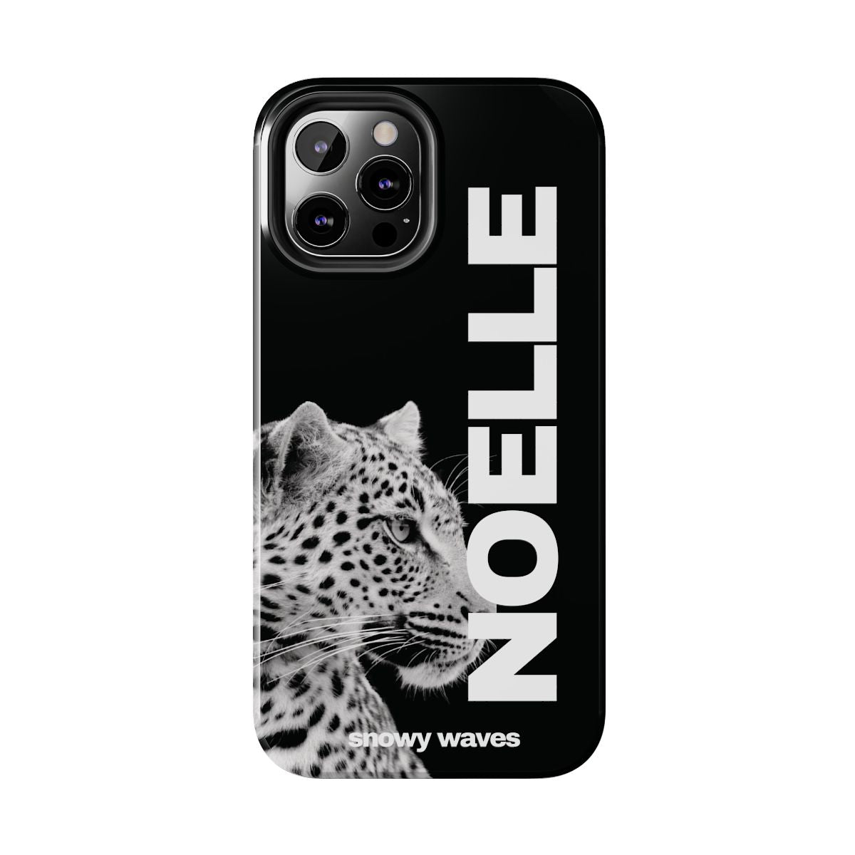 Custom Black And White Leopard Phone Case