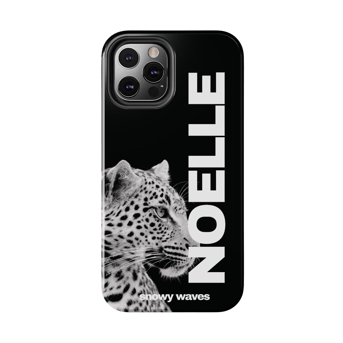 Custom Black And White Leopard Phone Case