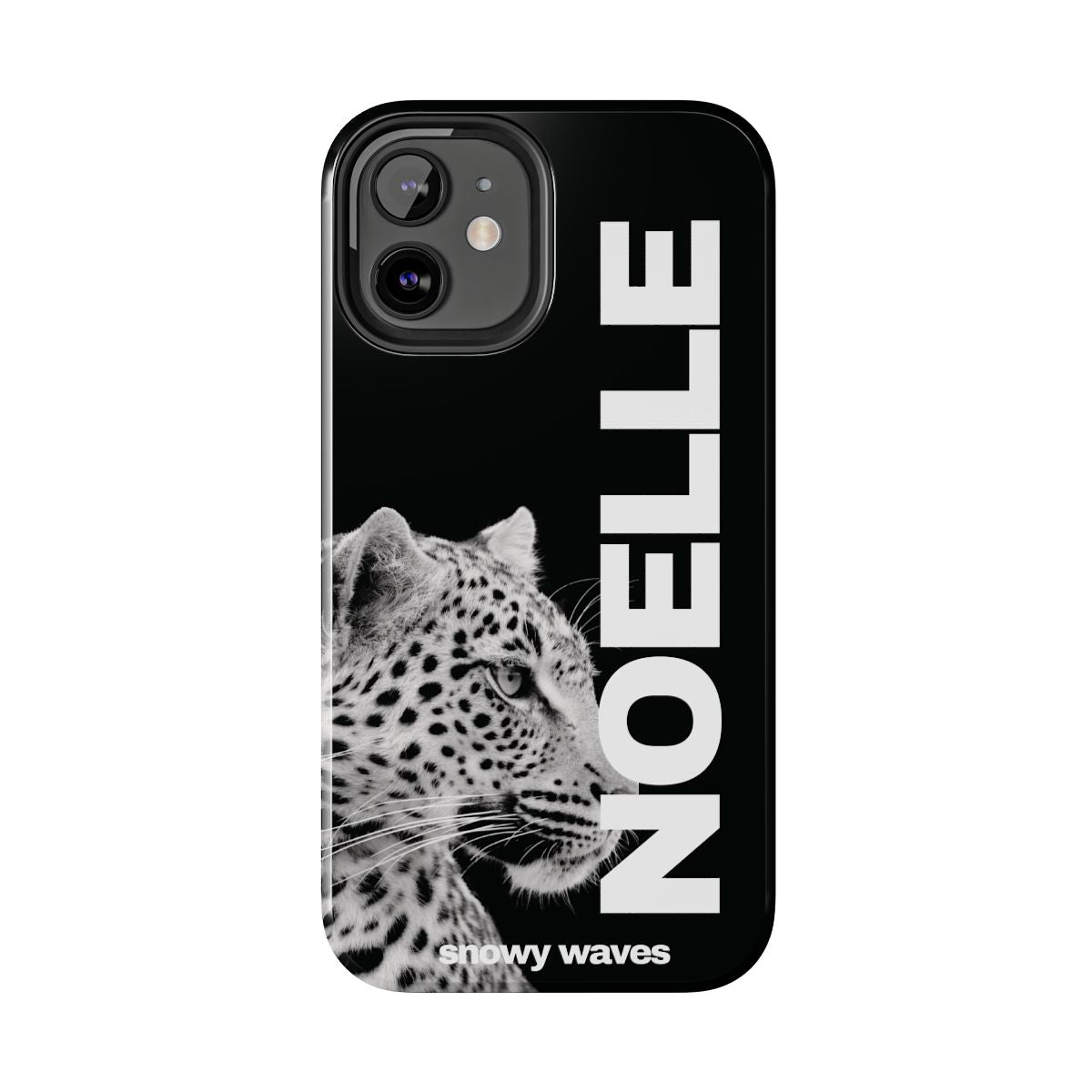 Custom Black And White Leopard Phone Case