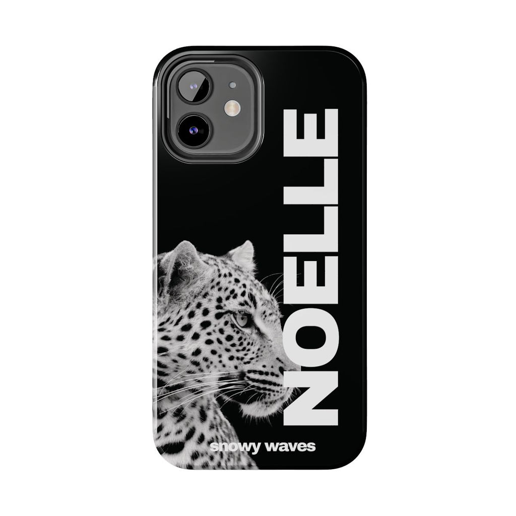 Custom Black And White Leopard Phone Case