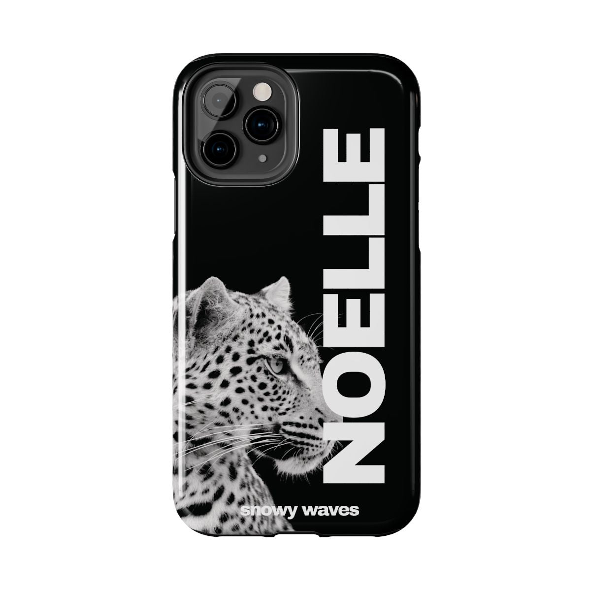 Custom Black And White Leopard Phone Case