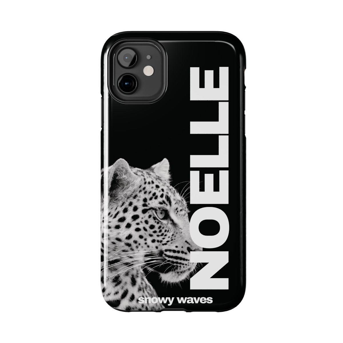 Custom Black And White Leopard Phone Case