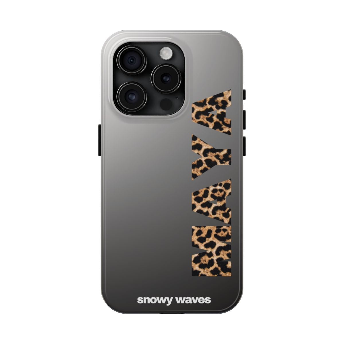 Custom Leopard Name Phone Case