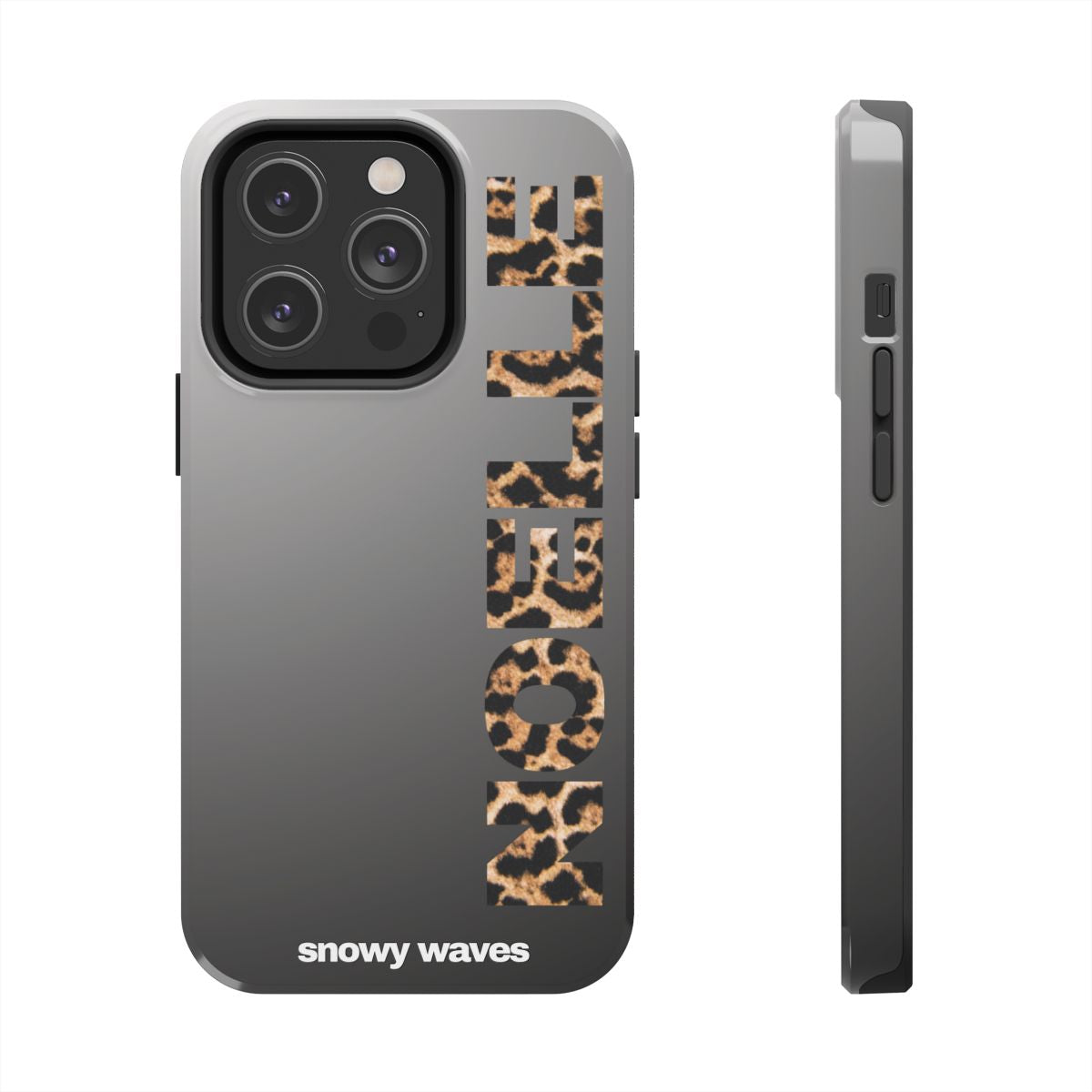 Custom Leopard Name Phone Case