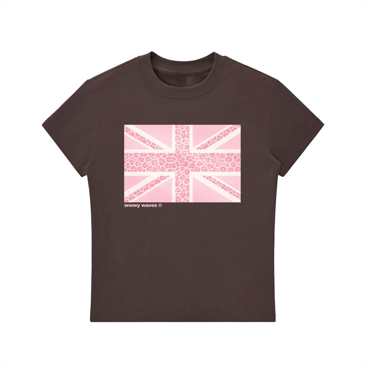 Pink and Leopard UK Flag Baby Tee
