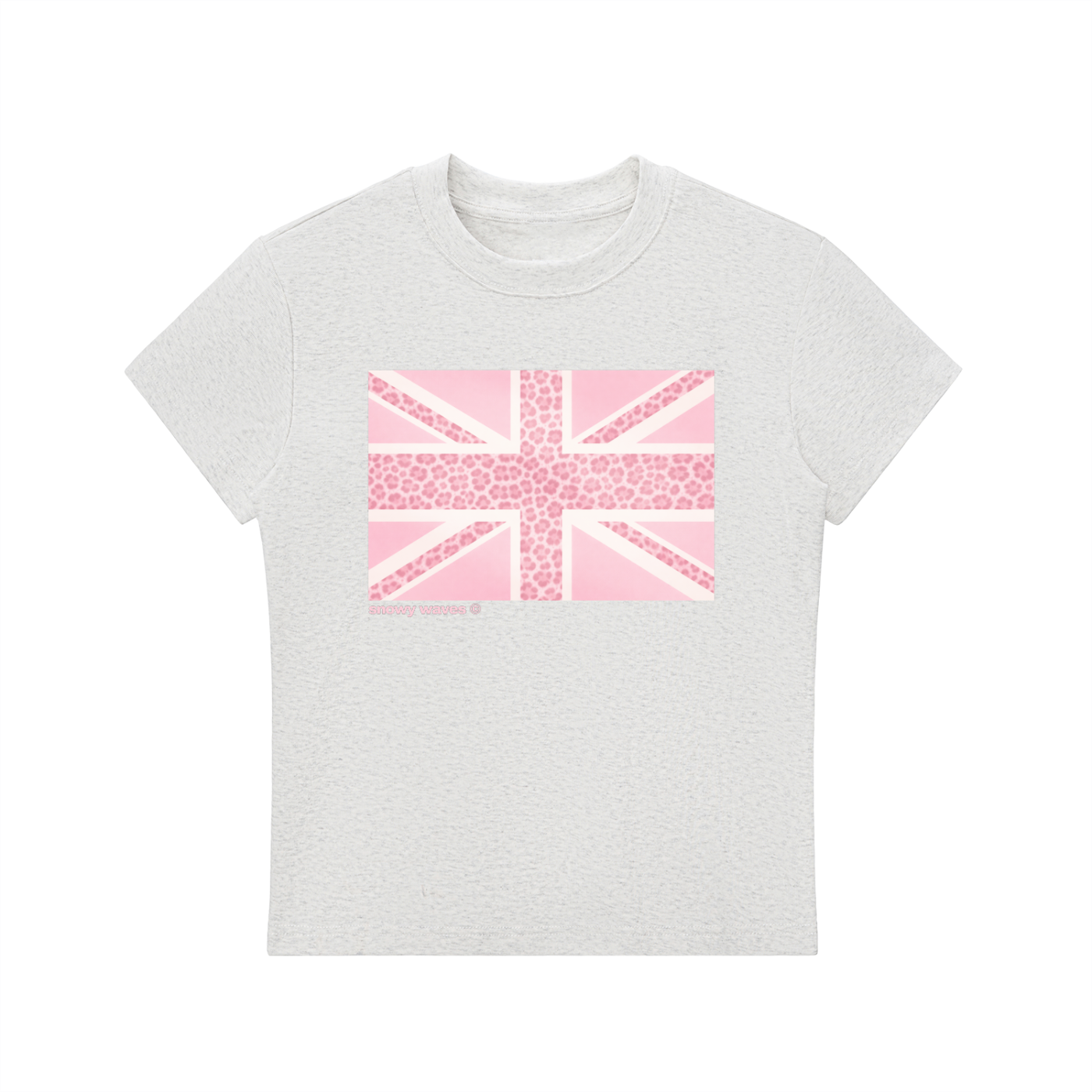 Pink and Leopard UK Flag Baby Tee