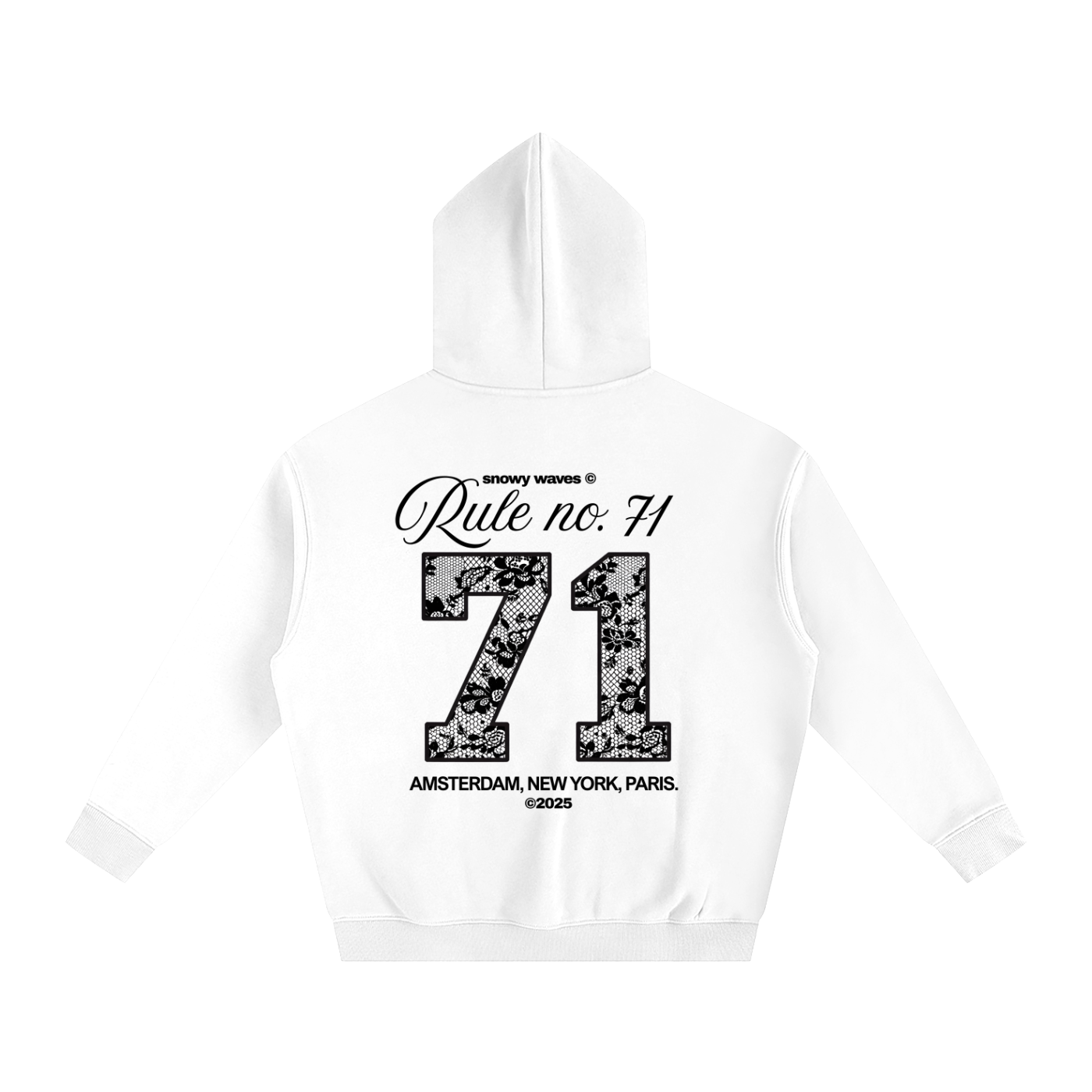 71 Black Lace Oversize Hoodie