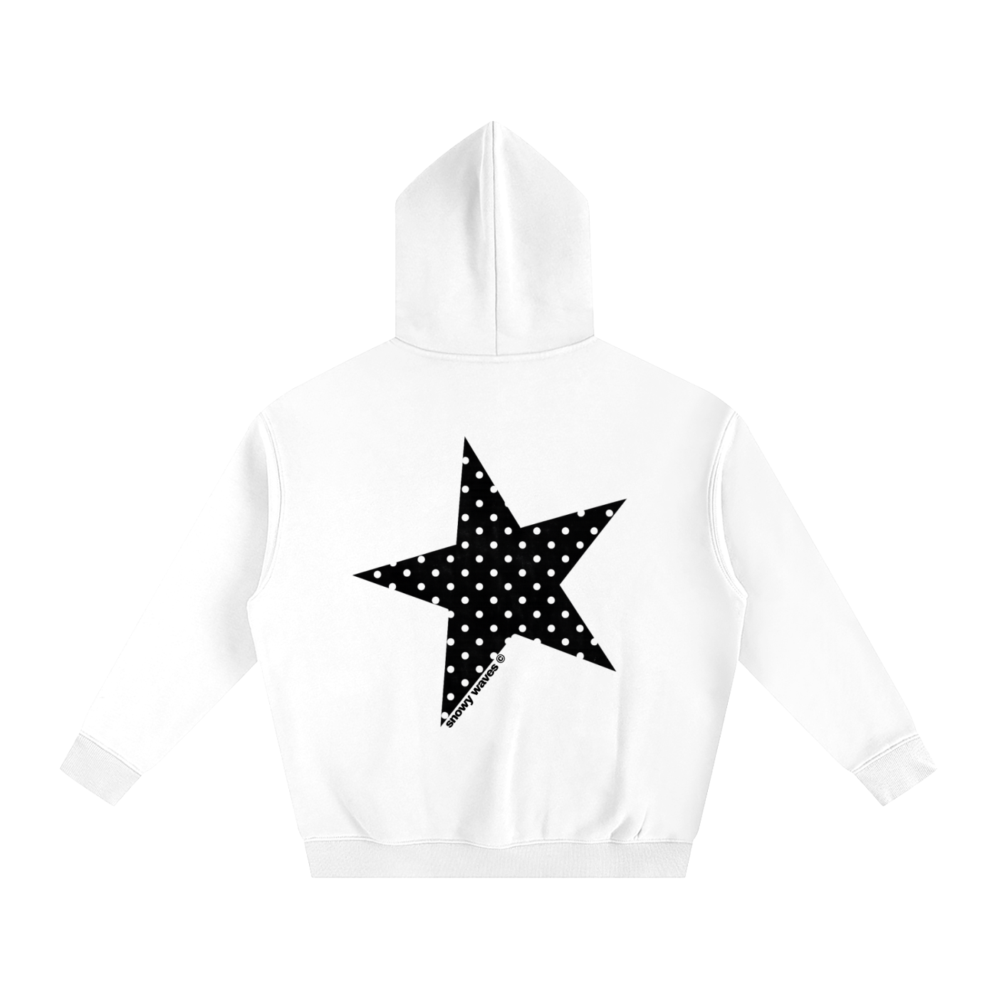 Black Polka Dot Oversize Hoodie